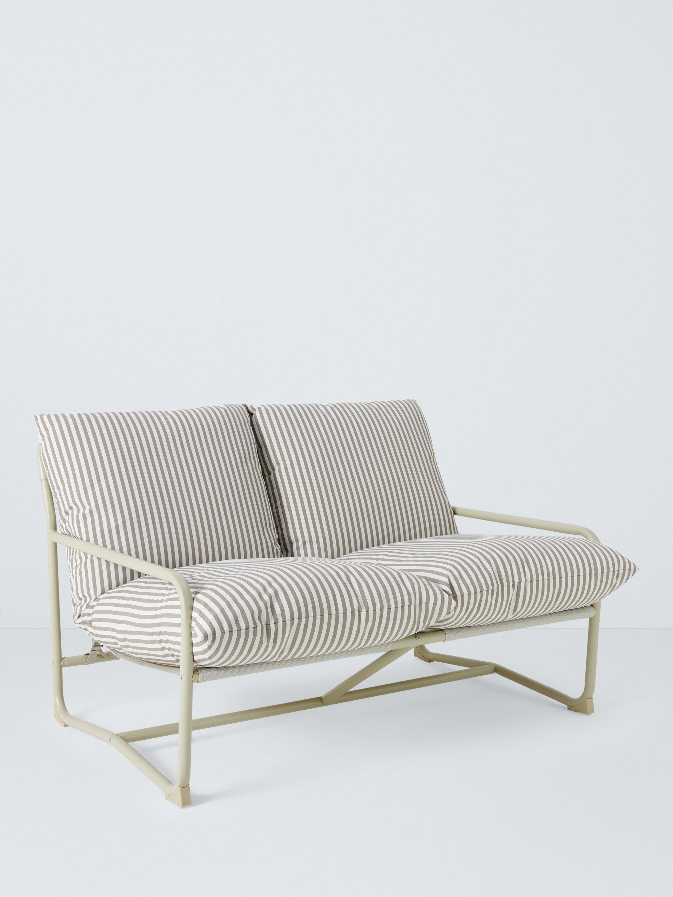 John Lewis Marcy 2-Seater Sling Garden Sofa, Greige