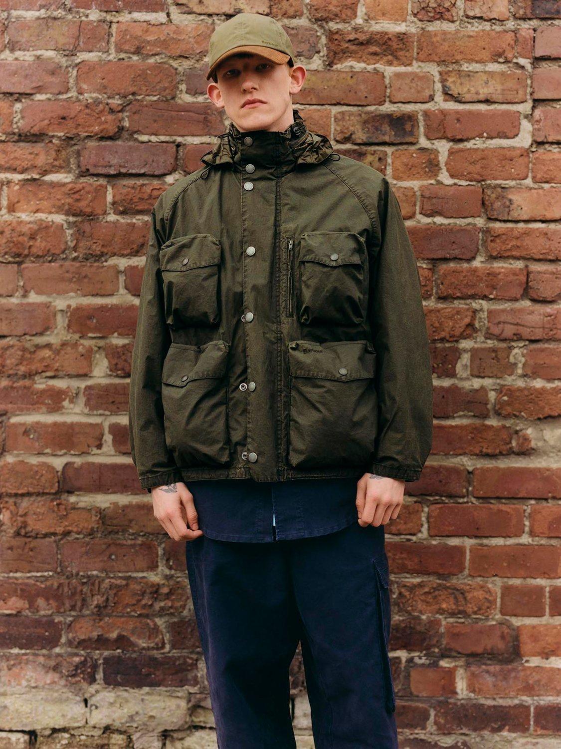 Product image 2 of 5, which shows Barbour Transport Cap, Dusky Green