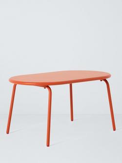 John Lewis ANYDAY Oval Metal Garden Coffee Table, 90cm, Burnt Orange