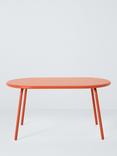 John Lewis ANYDAY Oval Metal Garden Coffee Table, 90cm, Burnt Orange