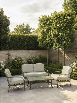 John Lewis Marlow Aluminium 4 Seater Garden Lounge Set - view 2, Green