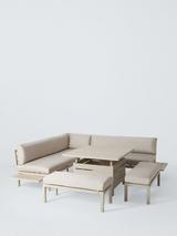 John Lewis Platform 8-Seater Corner Garden Dining/Lounge Set with Height-Adjustable Table, Green