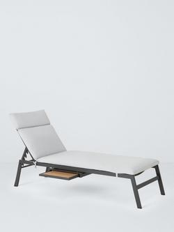 John Lewis Platform Sun Lounger, Grey, 