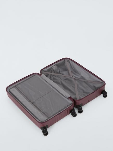 John Lewis Rimini 79cm Large Suitcase, Burgundy - view 2, Burgundy