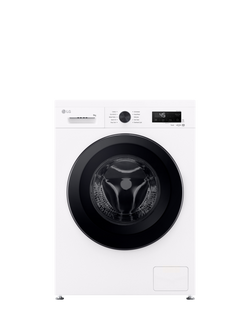 LG F4X1009NWK Freestanding Washing Machine, 9kg Load, 1400rpm Spin, White, White