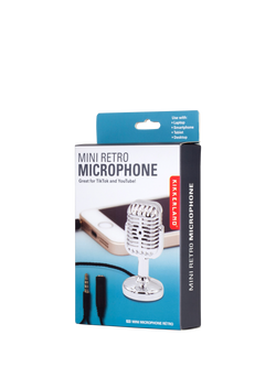 Kikkerland Mini Retro Microphone, Multi