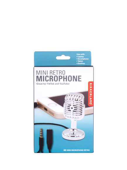 Kikkerland Mini Retro Microphone - view 2, Multi