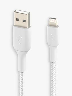 Belkin BoostCharge Braided Lightning to USB-A Cable, 2m, White - view 2, White