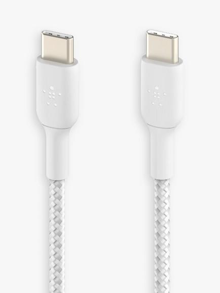 Belkin BoostCharge Braided USB-C to USB-C Cable, 2m, White - view 2, White