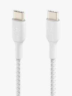 Belkin BoostCharge Braided USB-C to USB-C Cable, 1m, White - view 2, White