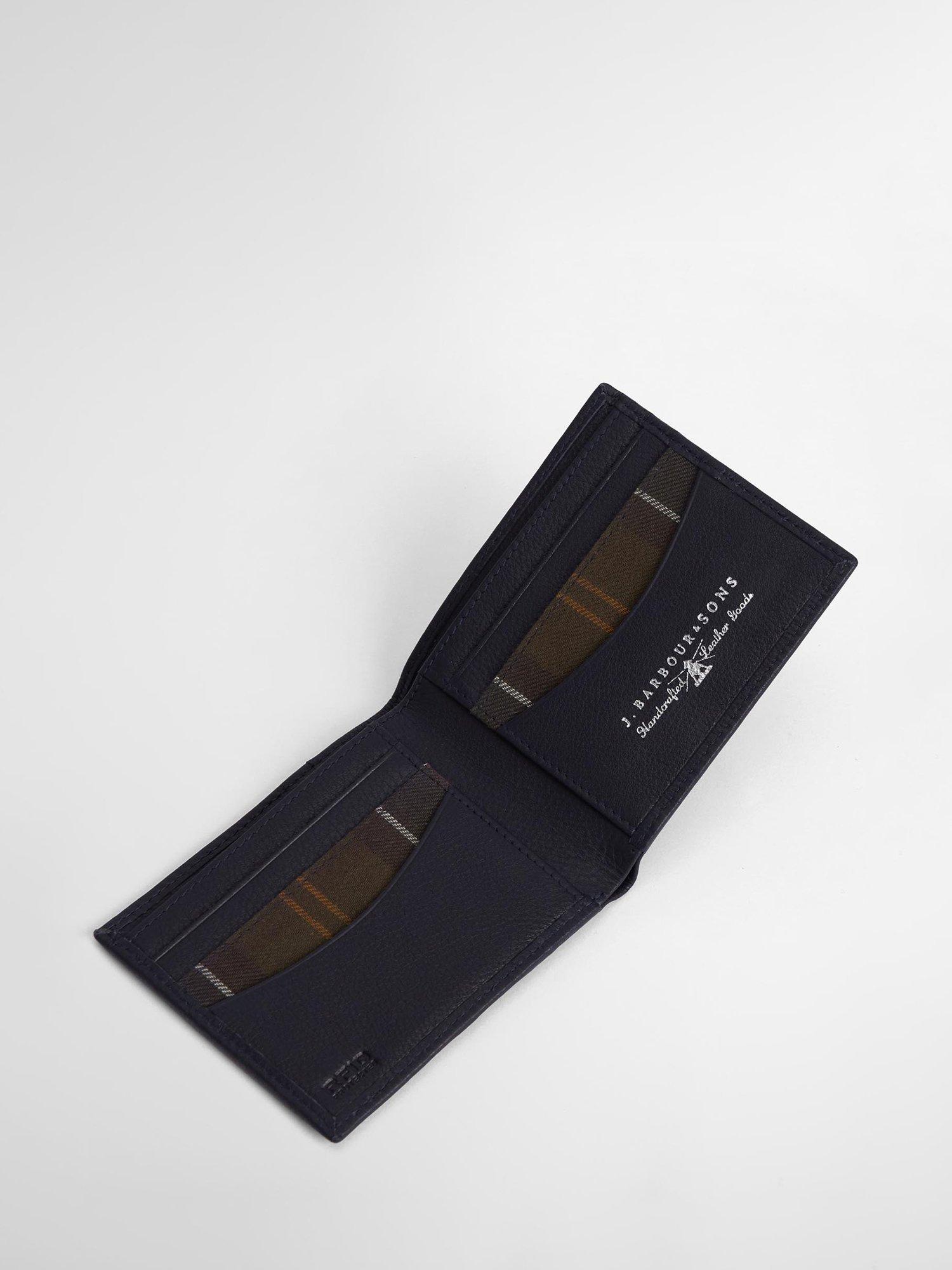 Product image 5 of 5, which shows Barbour Lossie Leather Card Holder, Navy
