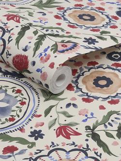 Joules Festival Flower Wallpaper, Antique White 120882 - view 2, White