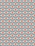 Joules Stately Floral Print Wallpaper, Cream/Blue