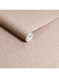 Joules Ditsy Floral Wallpaper, Soft Pink - view 2, Pink