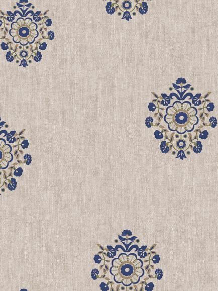 Joules Grove Motif Wallpaper, Cream/Blue, Cream