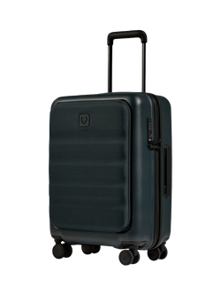 Antler Icon Stripe Pocket 4-Wheel 56cm Cabin Case, Indigo Blue