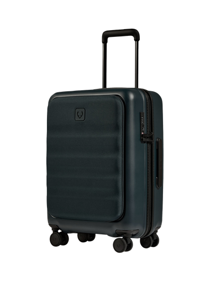 Antler Icon Stripe Pocket 4-Wheel 56cm Cabin Case, Indigo Blue
