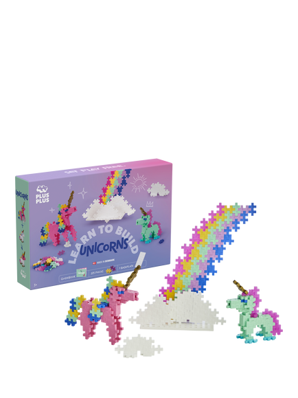 Plus-Plus Learn to Build Unicorns, 275 Pieces, Multi