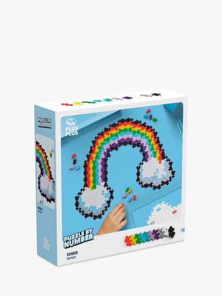 Plus-Plus Puzzle by Numbers Rainbow, 500 Pieces, Multi