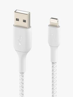 Belkin BoostCharge Braided Lightning to USB-A Cable, 1m, White - view 2, 