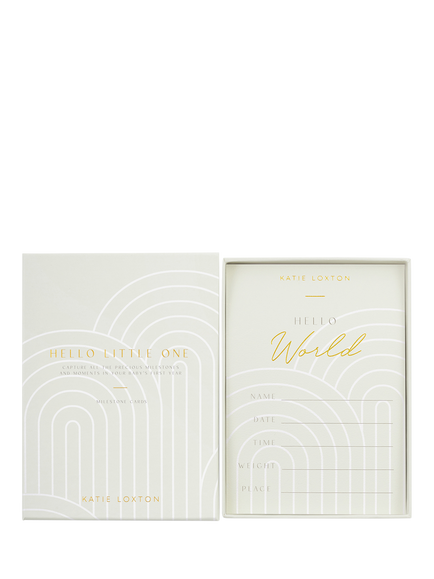 Katie Loxton Hello Little One Baby Milestone Cards, Grey