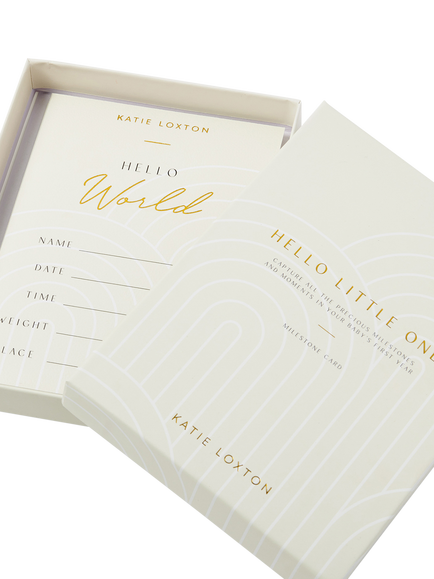 Katie Loxton Hello Little One Baby Milestone Cards - view 2, Grey