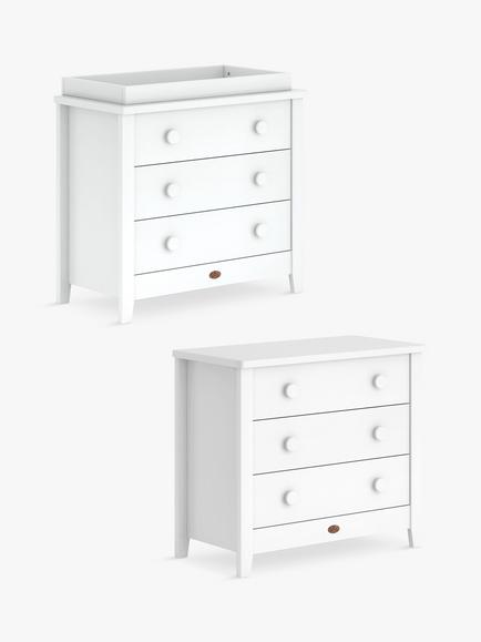 Boori 3 Drawer Chest and Changing Tray - view 2, White