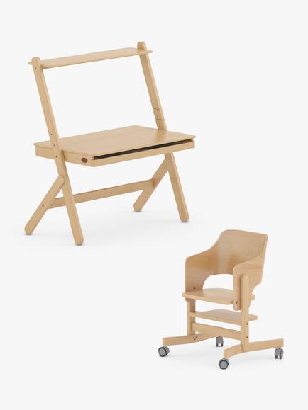 Boori Elite Kids' Study Desk and Chair Set, Beech