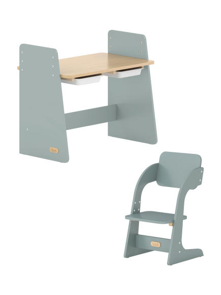 Boori Kids' Natty Desk and Chair Study Set, Blueberry & Almond
