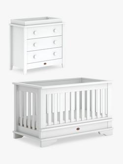 Boori Eton Convertible Plus Cotbed and 3 Drawer Dresser Bundle, White, White