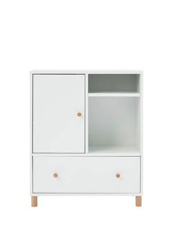 Great Little Trading Co Bloomsbury Sideboard with Left-Hand Cupboard, White, White