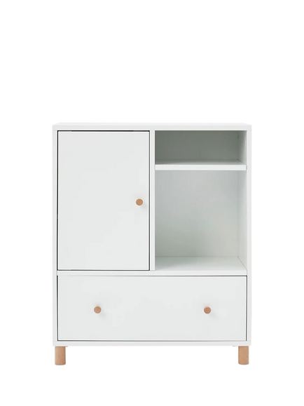 Great Little Trading Co Bloomsbury Sideboard with Left-Hand Cupboard, White, White