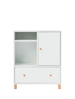 Great Little Trading Co Bloomsbury Sideboard with Right-Hand Cupboard, White, White