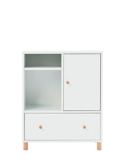 Great Little Trading Co Bloomsbury Sideboard with Right-Hand Cupboard, White, White