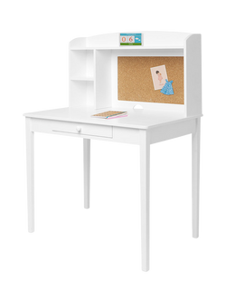 Great Little Trading Co Junior Whittington Desk & Hutch, White, White