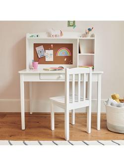 Great Little Trading Co Junior Whittington Desk & Hutch, White - view 2, White