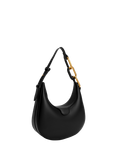 CHARLES & KEITH Kora Faux Leather Half Moon Hobo Shoulder Bag, Black