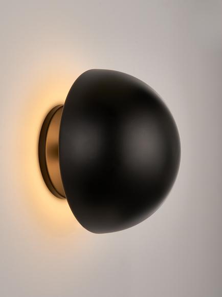 John Lewis Mushroom Rechargeable Dimmable Wall Light, Black