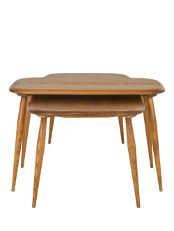 ercol for John Lewis Kensworth Nest of 2 Coffee Tables - view 2, Vintage Ash