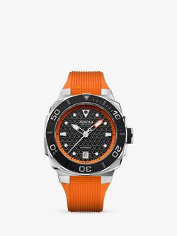 Alpina AL-525BO3VE6 Men's Seastrong Diver Extreme Automatic Rubber Strap Watch, Orange/Black, Orange