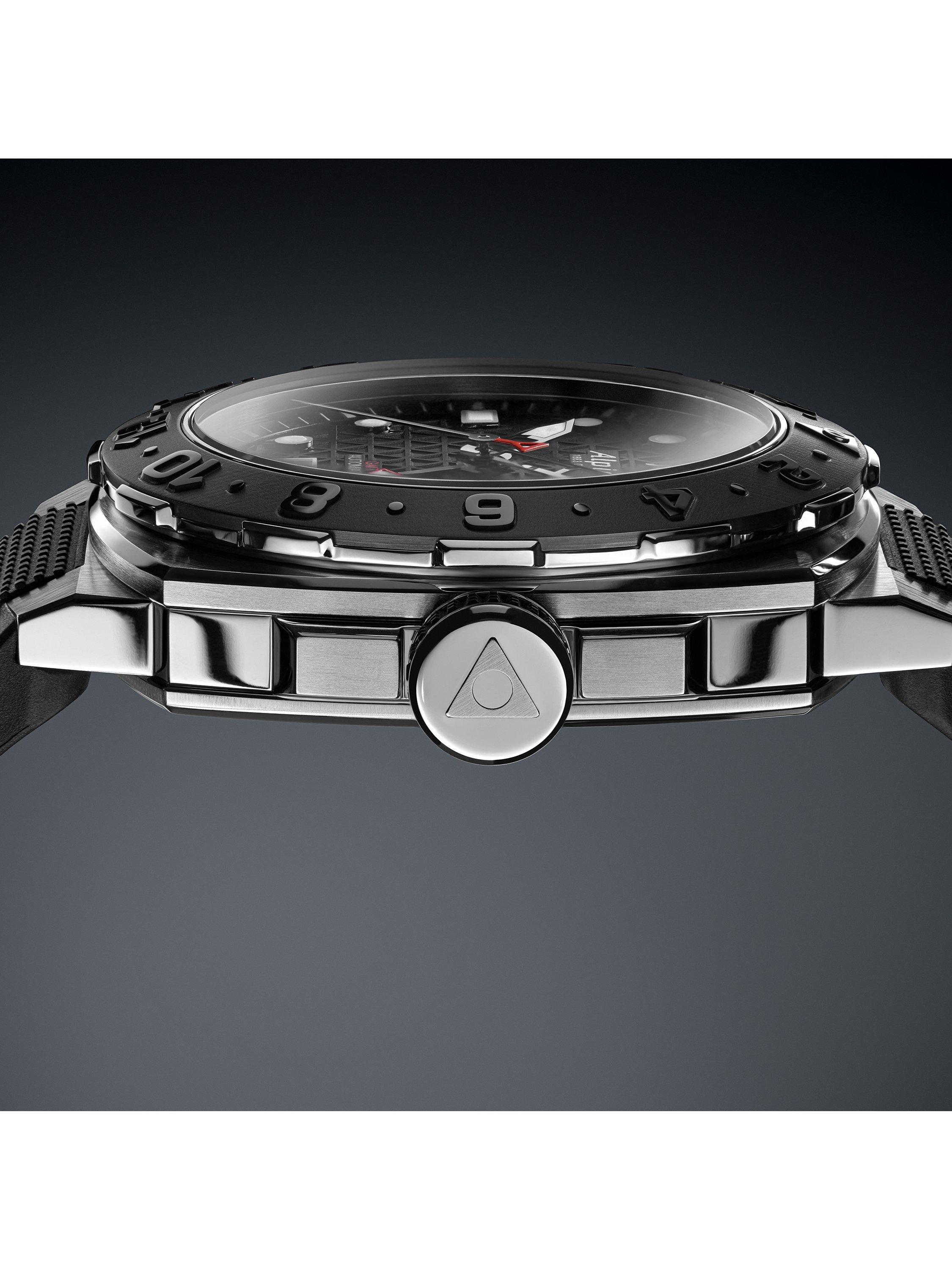 Product image 4 of 4, which shows Alpina AL-560B3VE6 Men's Seastrong Diver Extreme Automatic GMT Rubber Strap Watch, Black