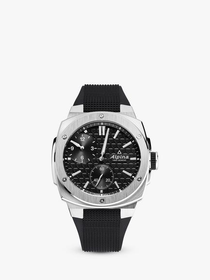 Alpina AL-650B4AE6 Men's Alpiner Limited Edition Extreme Automatic Regulator Rubber Strap Watch, Black, Black