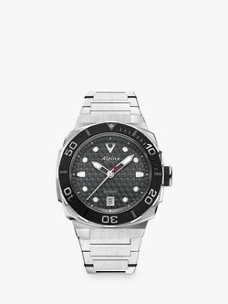 Alpina AL-525G3VE6B Men's Seastrong Diver Extreme Automatic Date Bracelet Strap Watch, Silver, Silver