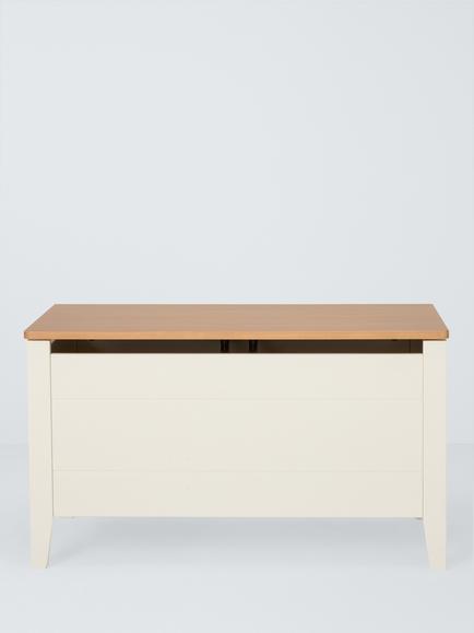 John Lewis Avery Toy Box, Cream/Natural - view 2, Cream/Natural