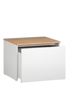 Little Acorns Trundle Toy Box, White/Oak