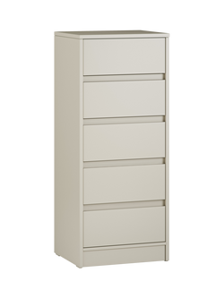 Little Acorns Furniture Tall Boy 5 Drawer Chest, Cashmere