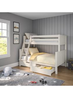 Stompa Classic Originals Triple Bunk Bed with Storage Drawers - view 2, White