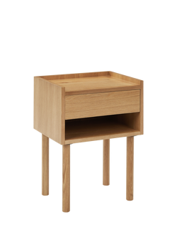 John Lewis Crosby Bedside Table, Natural Wood, Natural Wood
