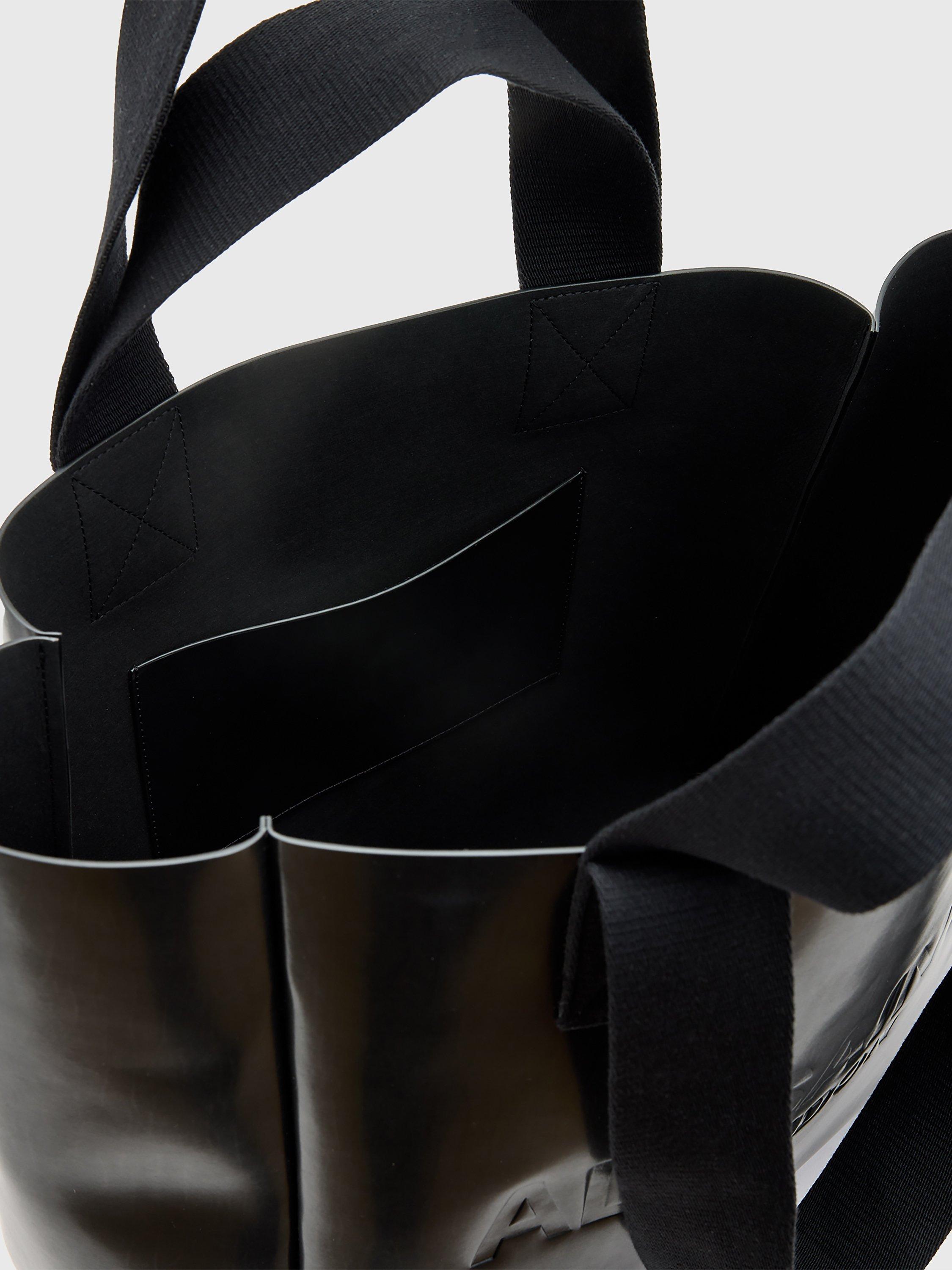 Product image 3 of 7, which shows AllSaints Izzy Leather Tote Bag, Black