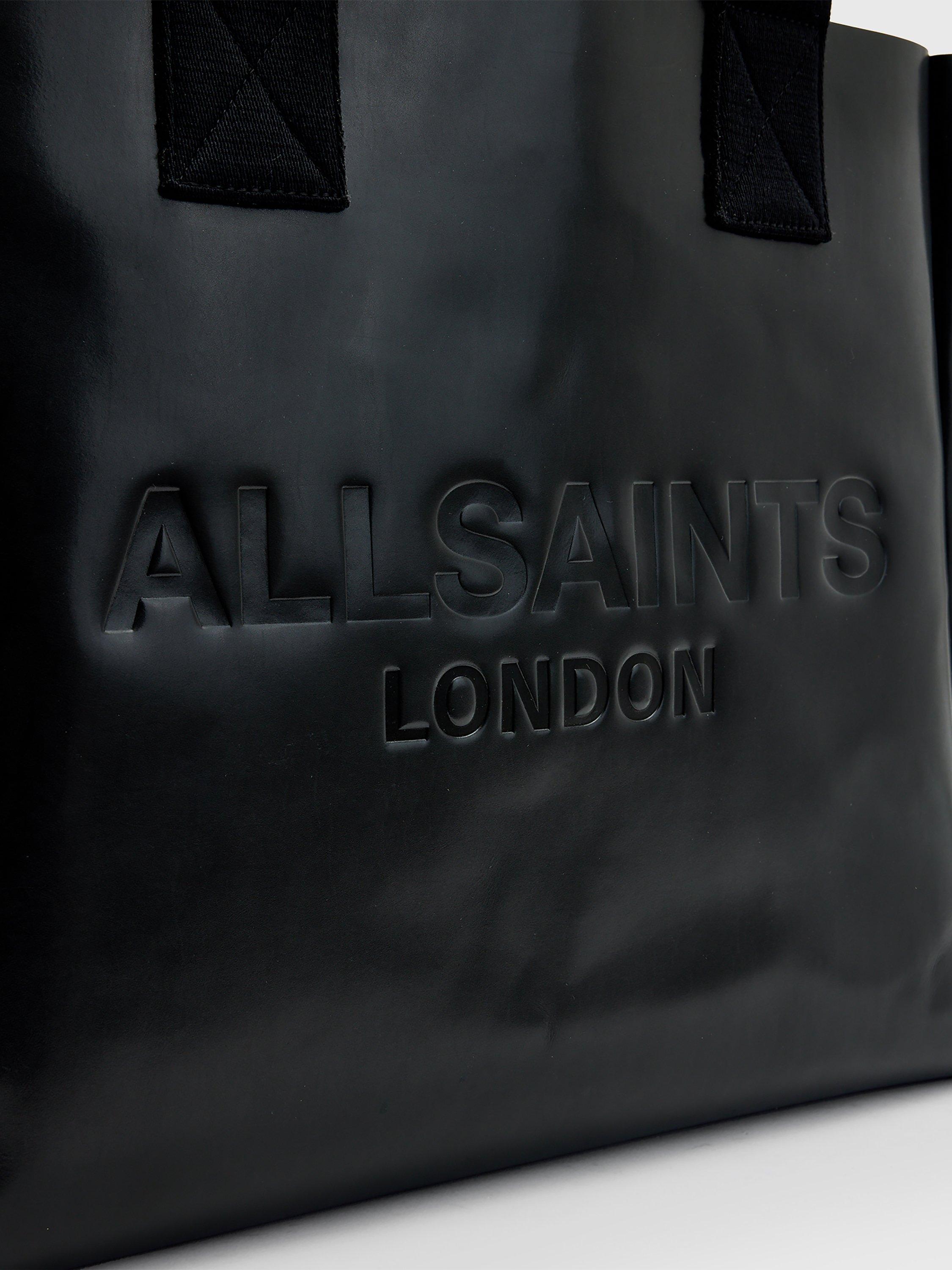 Product image 6 of 7, which shows AllSaints Izzy Leather Tote Bag, Black